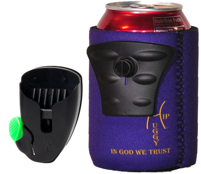 Small Hands Free Beer & Drink Holder/Carrier (PURPLE) - Hip Huggy