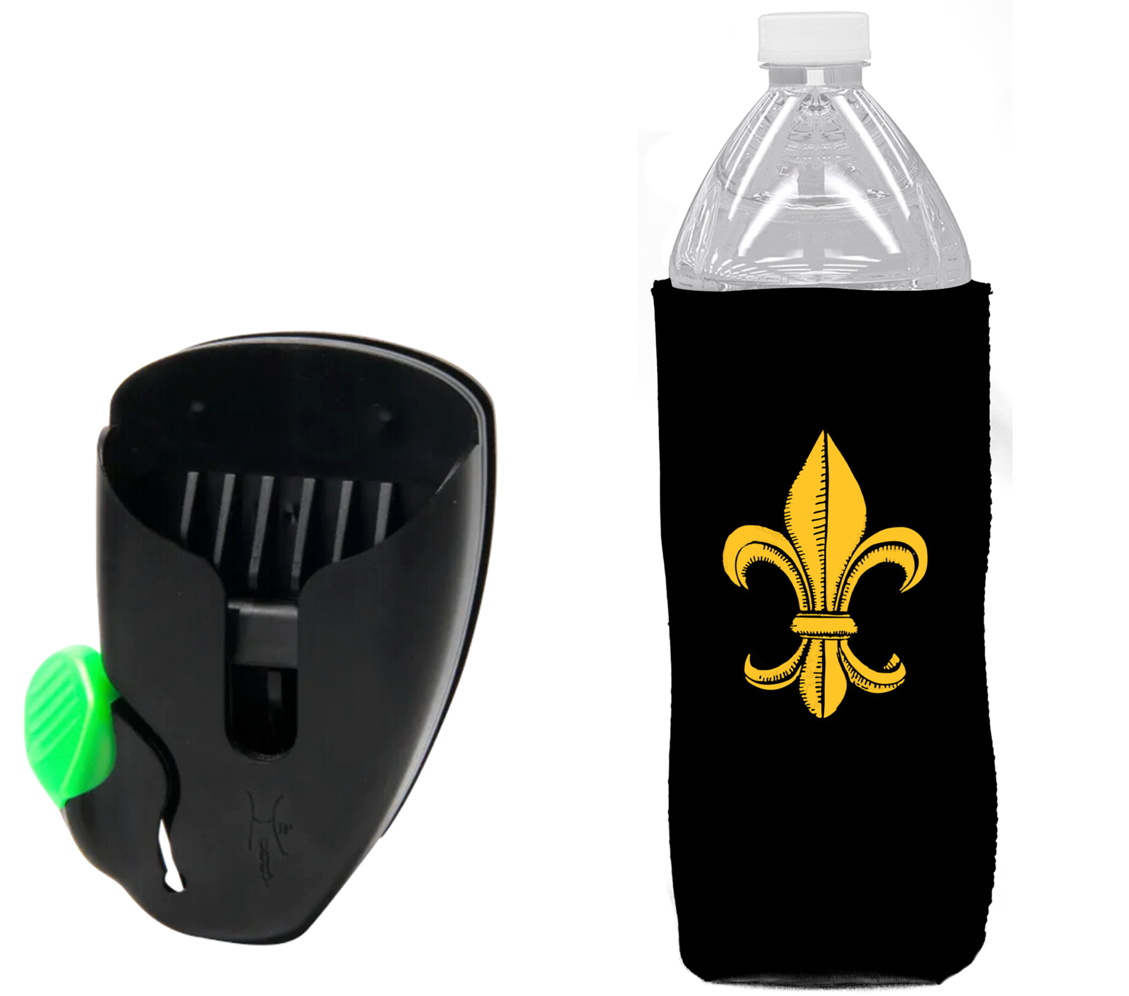 Medium Black Fleur De Lis (best Fits 12 oz. Bottle)