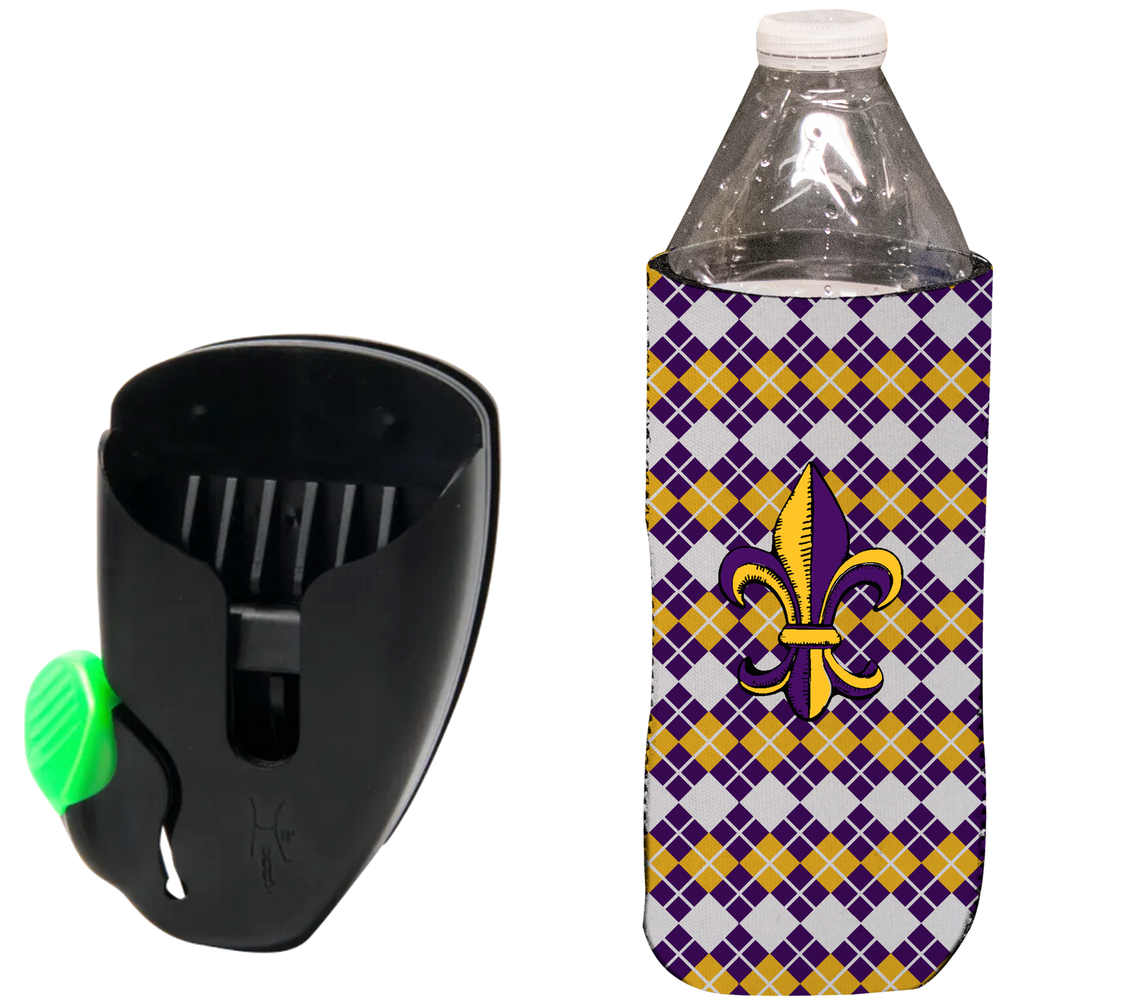 Medium Purple Gold Fleur De Lis (Best Fits 12 oz. Bottle)